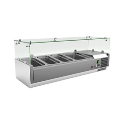 <p>Pultová vitrína chladicí MCH 3120, 1x GN 1/2 + 3x GN 1/3</p>