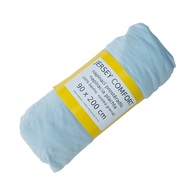 Prostěradlo JERSEY COMFORT, 90 x 200 x 22 cm, modré, s gumou, 180g/m2, 100 % bavlna
