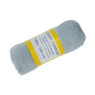 Prostěradlo JERSEY COMFORT, 180 x 200 x 22 cm, šedé, s gumou, 180g/m2, 100% bavlna