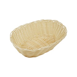 Košíček na pečivo, 23 x 15 x 6 cm, ovál polyratan