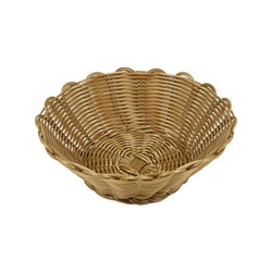 Košíček na pečivo, pr. 23 cm, v. 8,5 cm, kulatý, polyratan