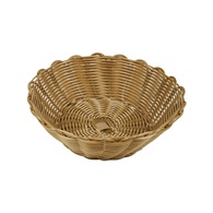 Košíček na pečivo, pr. 25 cm, v. 8,5 cm, kulatý, polyratan