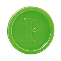 Žeton zelený, průměr 23 mm, PS, 100 ks