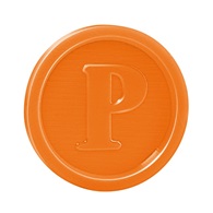 Žeton oranžový, průměr 23 mm PS, 100 ks