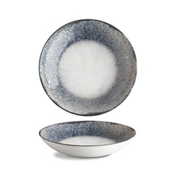 Polohluboký talíř ISABELLE, dekor Rustic navy blue, 26 cm, K0021