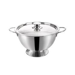 Nerezová mísa na polévku, s poklicí, 4,5 l