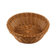 Košíček na pečivo PROFI, 25 x 7 cm, kulatý otevřený, hnědý polyratan