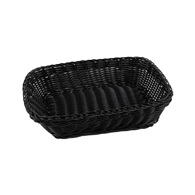 Košíček na pečivo PROFI, 30 x 22 x 7 cm, černý polyratan