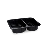 Zatavovací miska, 2-dílná černá (PP), 227 x 178 x 50 mm / 320 ks