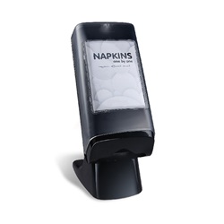 Zásobník na ubrousky interfold (N4), vysokokapacitní, stojanový, černý plast