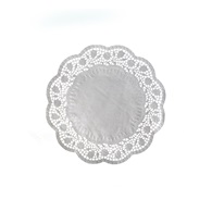 krajky dekorativní 22 cm 100 ks / kulaté, bílé