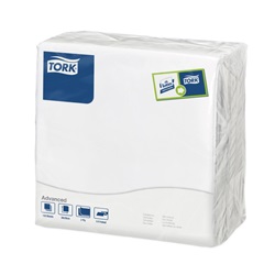 Papírové ubrousky 39 x 39 cm, 2-vr., bílé, 150 ks