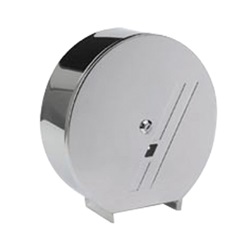 Zásobník na toaletní papír JUMBO, do 240 mm, plast. zámek, saténový nerez