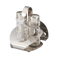 Menážka sůl / pepř / párátník / ubrousky, nerezová