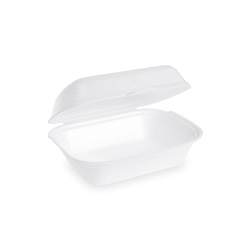 Menu box nedělený, bílý (PS) 185 x 133 x 75 mm / 125 ks