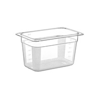 gastronádoba GN1/4 150 plná polykarbonát, průhledná, bez držadel.