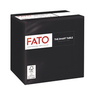 Papírové koktejlové ubrousky 25 x 25 cm, 2-vr., černé, 100 ks