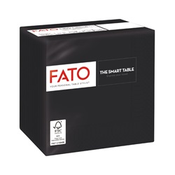 Papírové koktejlové ubrousky 25 x 25 cm, 2-vr., černé, 100 ks