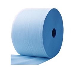 Průmyslové role / papírové utěrky 3vrstvé , 175 m, modré, 500 útržků, 24 x 35 cm