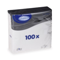 Papírové ubrousky 30 x 30 cm, 1-vr., bílé, 100 ks