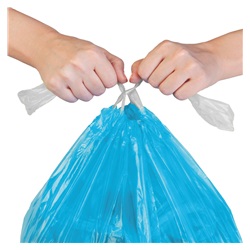 Pytle na odpad 120 l modré, 20 ks, středně silné / 70 x 100 cm / zatahovací HDPE 25 my