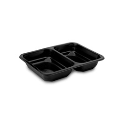 Zatavovací miska 2-dílná černá (PP), 227 x 178 x 40 mm / 50 ks