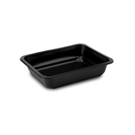 Zatavovací miska, nedělená černá (PP), 227 x 178 x 50 mm / 50 ks