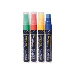 popisovač na tabule voděodolný střední 2-6mm, sada 4ks (červená, zelená, žlutá, modrá)